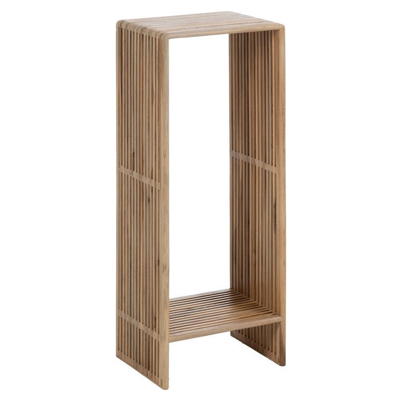 Sellette haute moderne scandinave Rectangulaire 1 étagère Bois de teck recyclé Naturel Bellamonte (Lot de 2) - 3