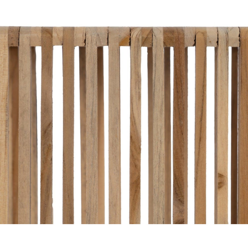 Sellette haute moderne scandinave Rectangulaire 1 étagère Bois de teck recyclé Naturel Bellamonte (Lot de 2) - 8