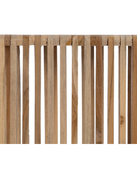 Sellette haute moderne scandinave Rectangulaire 1 étagère Bois de teck recyclé Naturel Bellamonte (Lot de 2) - 8