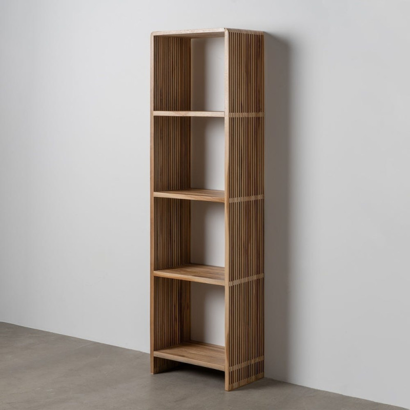 Étagère moderne scandinave 4 niveaux Bois de teck recyclé Naturel Bellamonte - 2