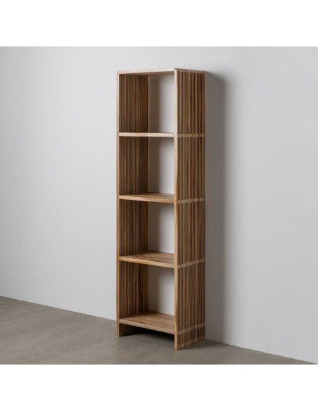 Étagère moderne scandinave 4 niveaux Bois de teck recyclé Naturel Bellamonte - 2
