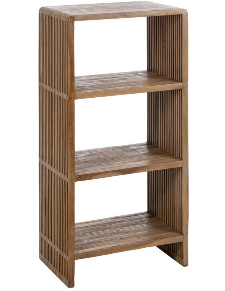 Étagère moderne scandinave 3 niveaux Bois de teck recyclé Naturel Bellamonte - 1