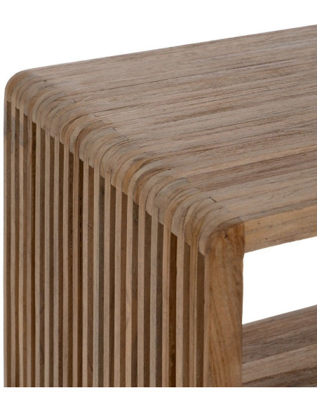 Étagère moderne scandinave 3 niveaux Bois de teck recyclé Naturel Bellamonte - 3