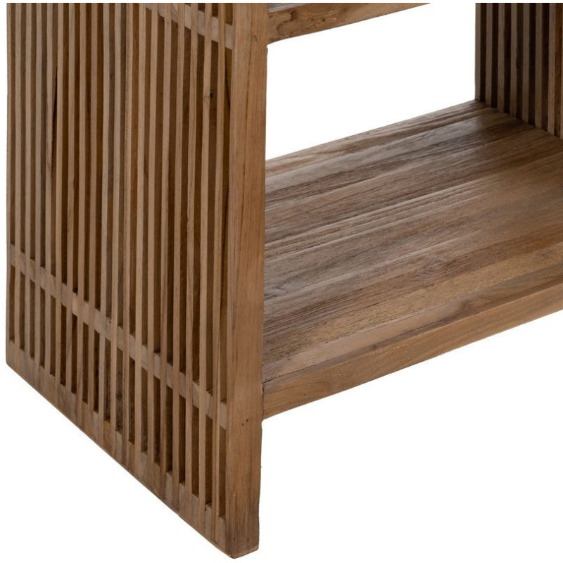 Étagère moderne scandinave 3 niveaux Bois de teck recyclé Naturel Bellamonte - 4