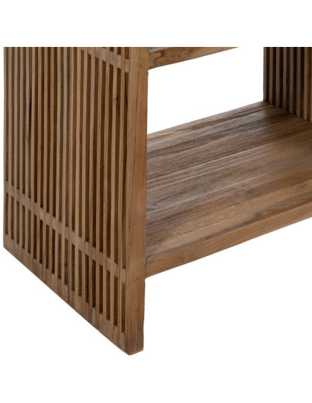 Étagère moderne scandinave 3 niveaux Bois de teck recyclé Naturel Bellamonte - 4