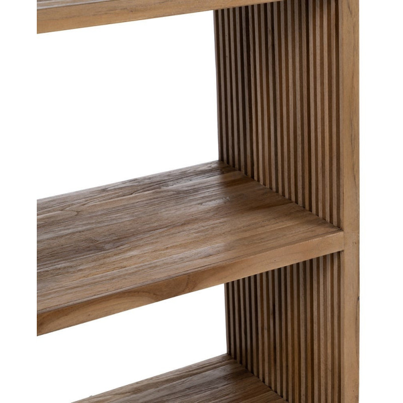 Étagère moderne scandinave 3 niveaux Bois de teck recyclé Naturel Bellamonte - 5