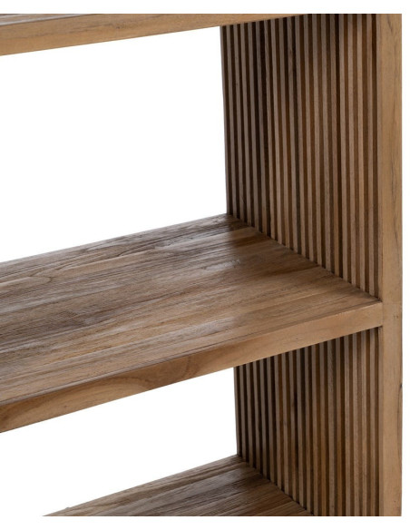 Étagère moderne scandinave 3 niveaux Bois de teck recyclé Naturel Bellamonte - 5