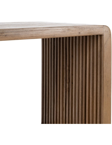 Étagère moderne scandinave 3 niveaux Bois de teck recyclé Naturel Bellamonte - 6