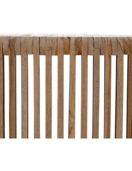 Étagère moderne scandinave 3 niveaux Bois de teck recyclé Naturel Bellamonte - 9