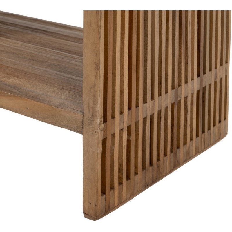Étagère moderne scandinave 3 niveaux Bois de teck recyclé Naturel Bellamonte - 10