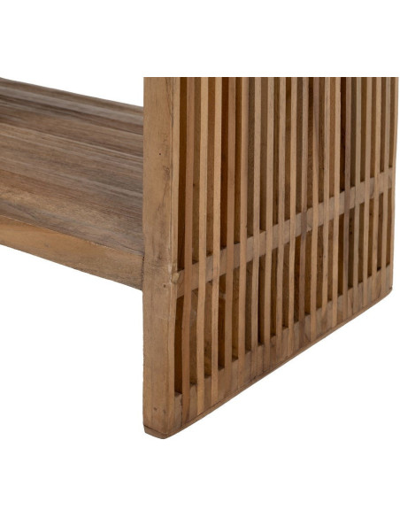 Étagère moderne scandinave 3 niveaux Bois de teck recyclé Naturel Bellamonte - 10