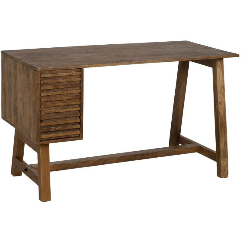 Bureau moderne chic 1 porte en Bois de manguier Naturel Huarte - 1