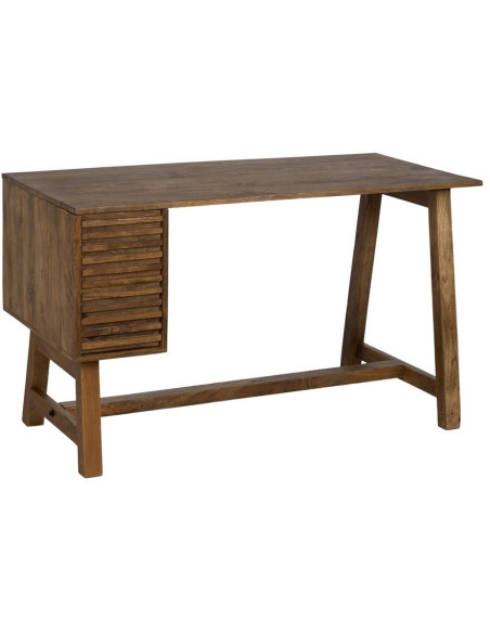 Bureau moderne chic 1 porte en Bois de manguier Naturel Huarte - 1
