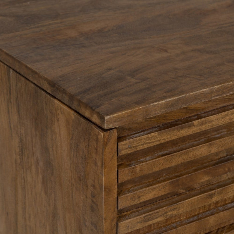 Bureau moderne chic 1 porte en Bois de manguier Naturel Huarte - 3