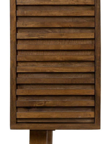 Bureau moderne chic 1 porte en Bois de manguier Naturel Huarte - 4