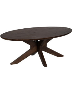 Table basse moderne Ovale en Bois de manguier Marron Zura - 1