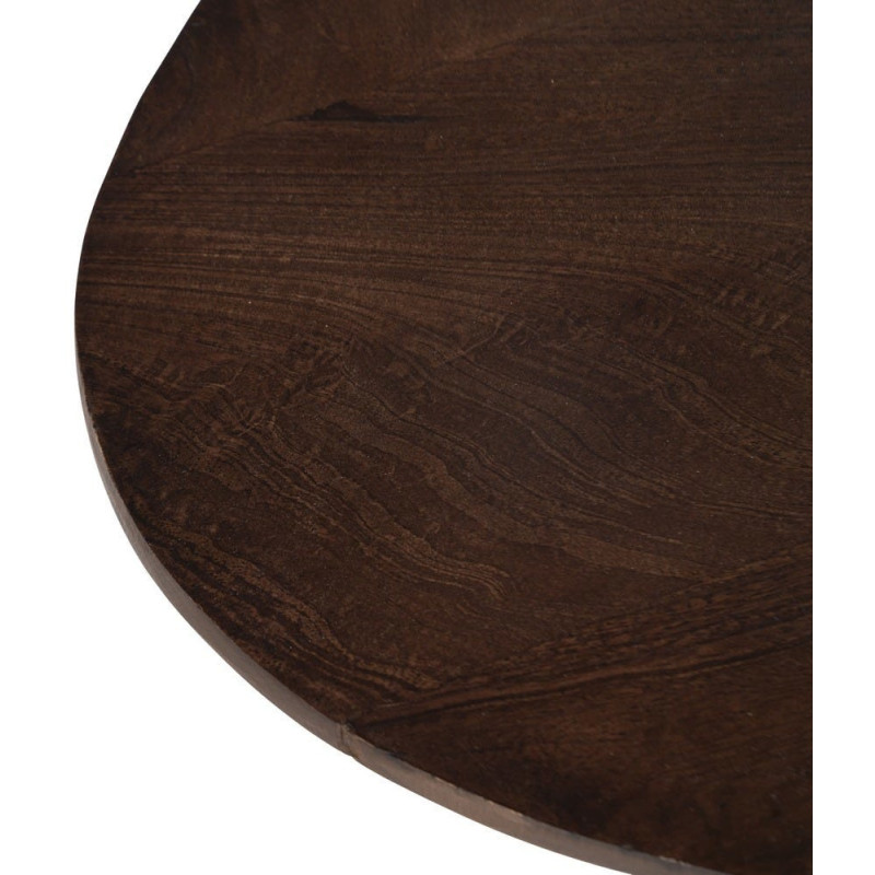 Table basse moderne Ovale en Bois de manguier Marron Zura - 3