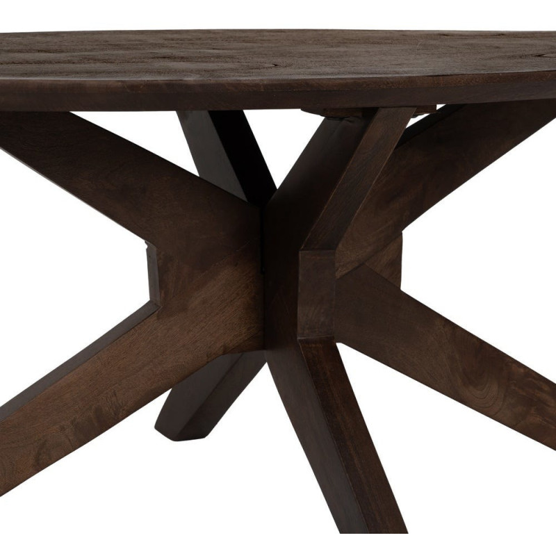 Table basse moderne Ovale en Bois de manguier Marron Zura - 5