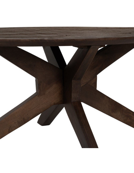 Table basse moderne Ovale en Bois de manguier Marron Zura - 5