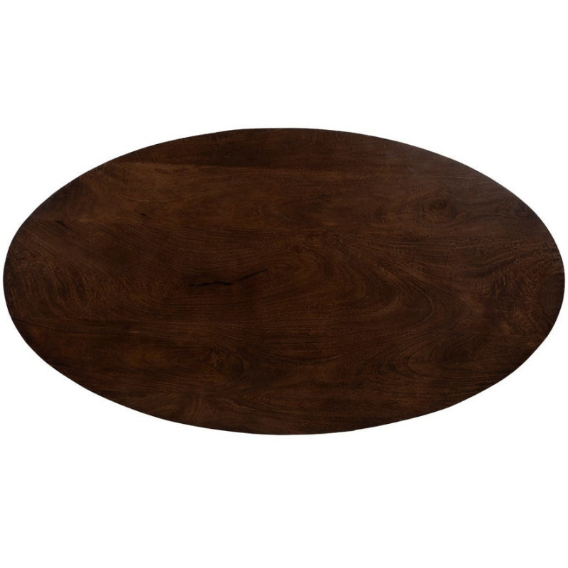 Table basse moderne Ovale en Bois de manguier Marron Zura - 6