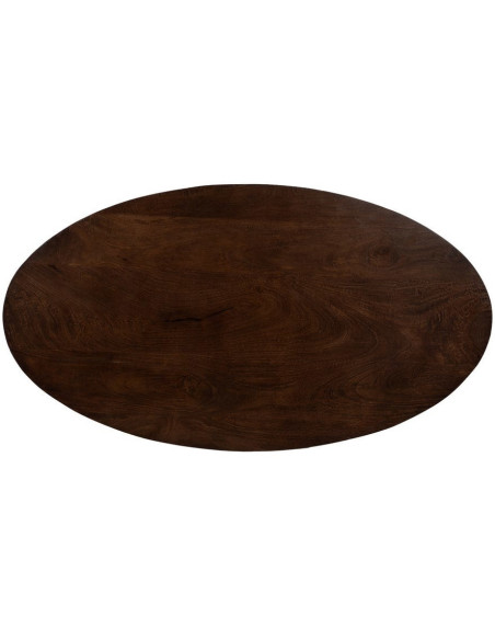 Table basse moderne Ovale en Bois de manguier Marron Zura - 6