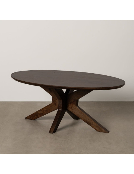 Table basse moderne Ovale en Bois de manguier Marron Zura - 8