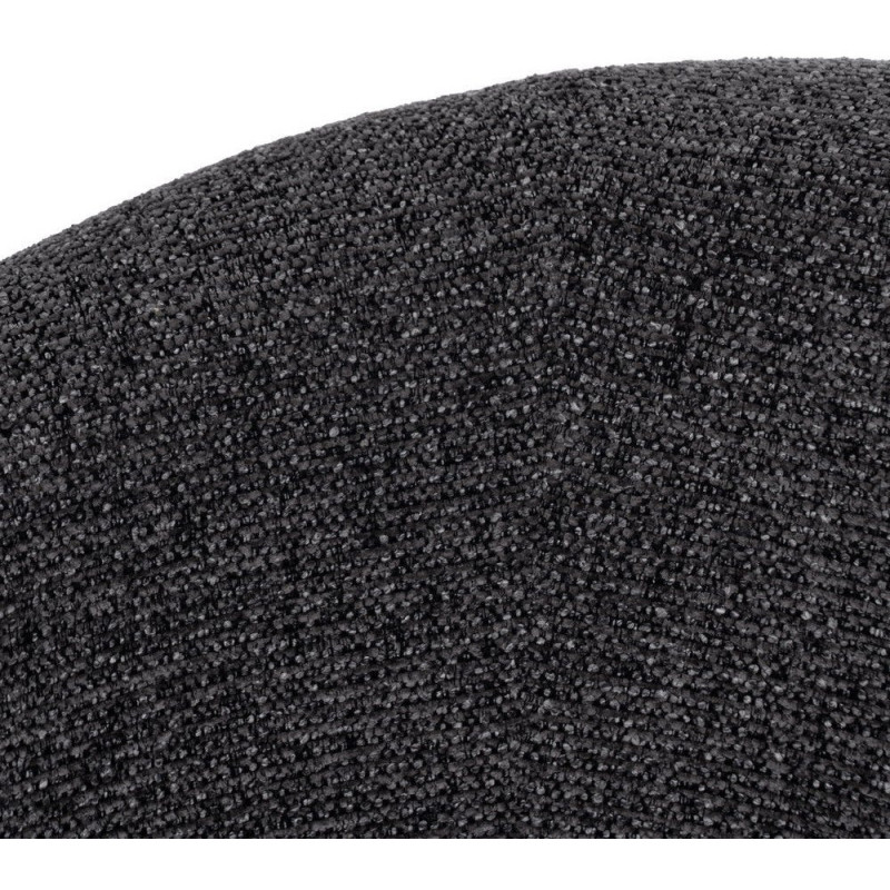 Grand Fauteuil de salon moderne rond Tissu Gris foncé Chiné Enrilo - 7