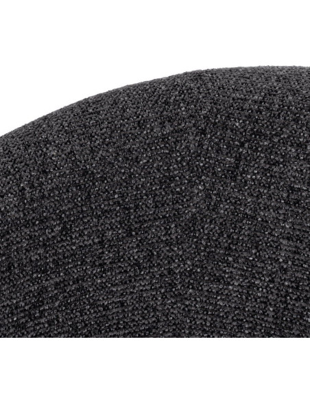 Grand Fauteuil de salon moderne rond Tissu Gris foncé Chiné Enrilo - 7