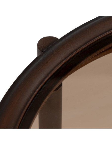 Table basse moderne Ronde en Métal Marron Verre Transparent Ares - 4