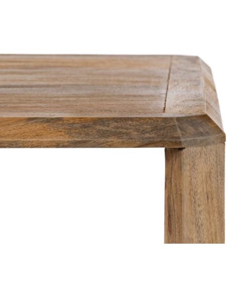Grande Table basse moderne Rectangulaire 1 étagère en Bois de manguier Marron clair Valga - 5
