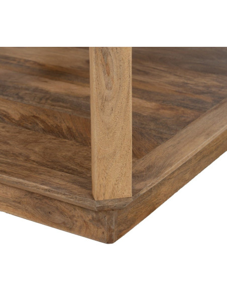 Grande Table basse moderne Rectangulaire 1 étagère en Bois de manguier Marron clair Valga - 9