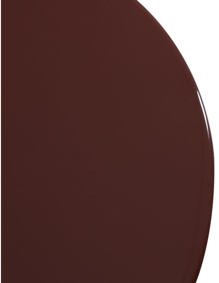 Console d'entrée moderne Ovale en Bois MDF Rouge grenat Laqué Amai - 4