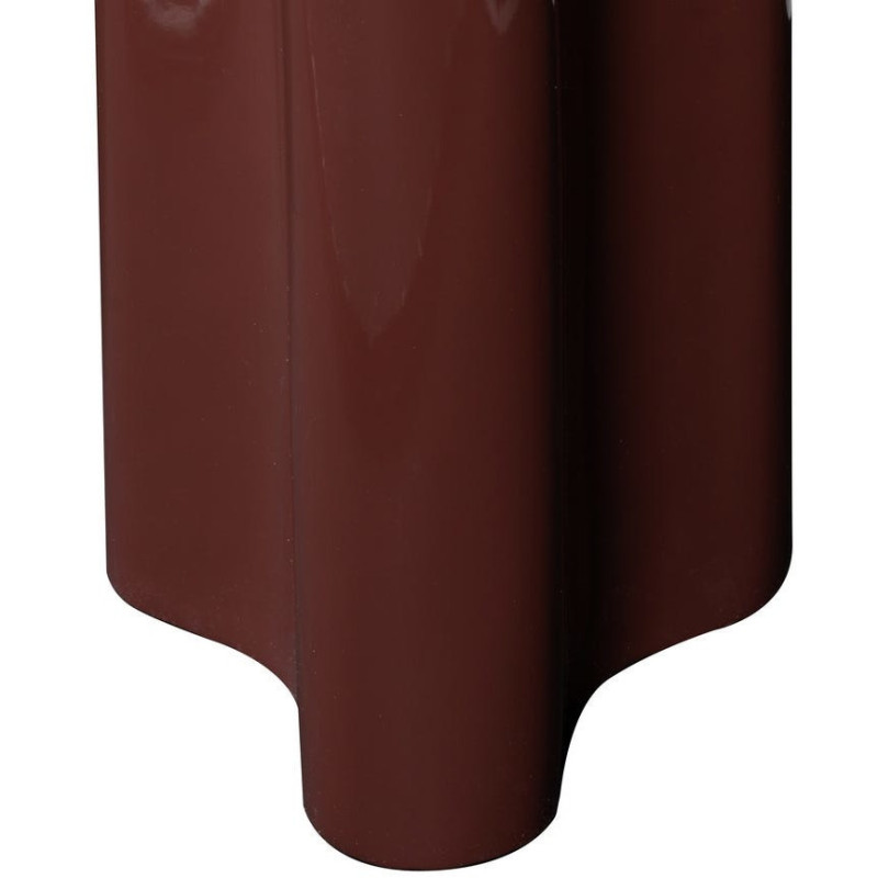 Console d'entrée moderne Ovale en Bois MDF Rouge grenat Laqué Amai - 6