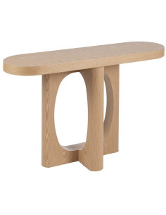 Console moderne Ovale en Bois MDF Naturel Onil - 1