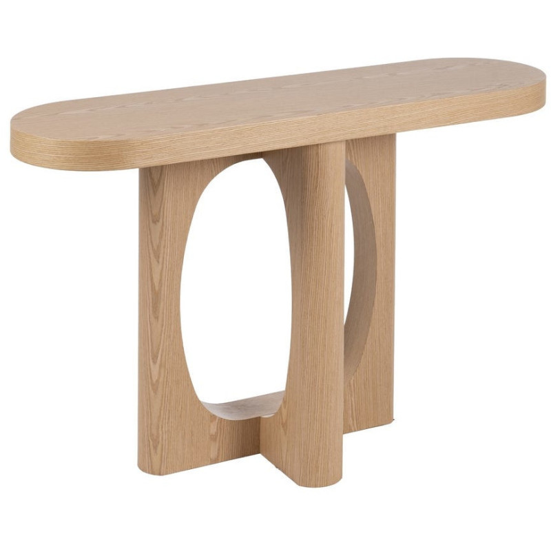 Console moderne Ovale en Bois MDF Naturel Onil - 1