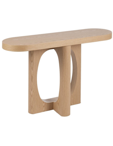 Console moderne Ovale en Bois MDF Naturel Onil - 1