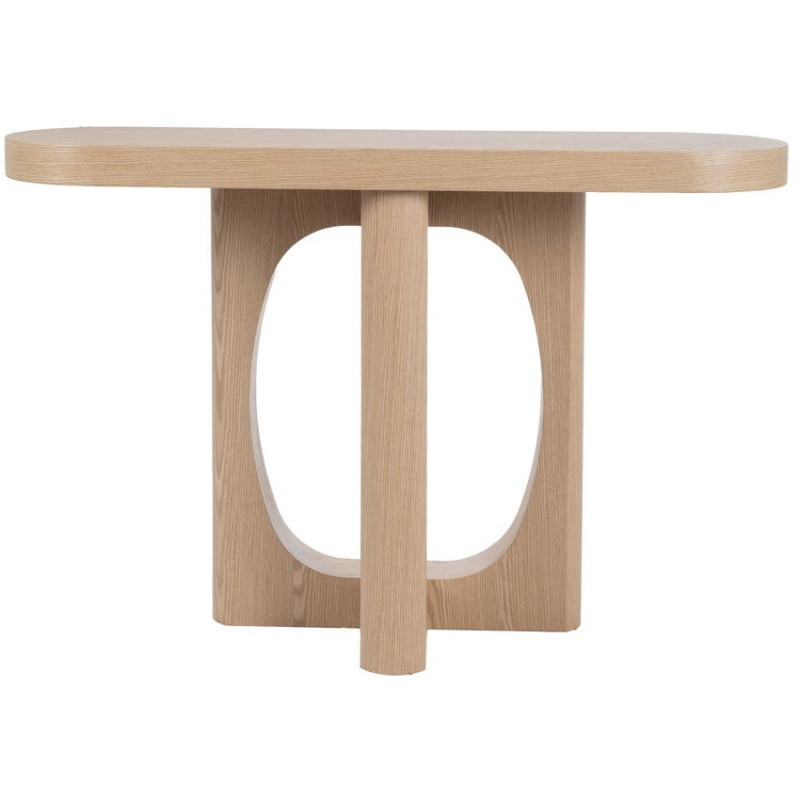 Console moderne Ovale en Bois MDF Naturel Onil - 4