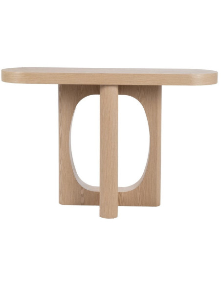 Console moderne Ovale en Bois MDF Naturel Onil - 4