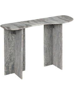 Grande Console moderne chic Organique en Marbre Gris Izna - 1