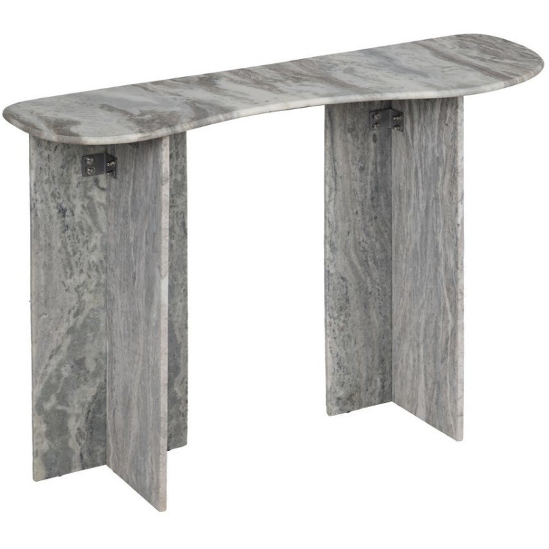 Grande Console moderne chic Organique en Marbre Gris Izna - 1