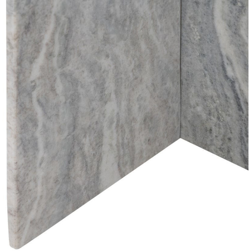 Grande Console moderne chic Organique en Marbre Gris Izna - 8