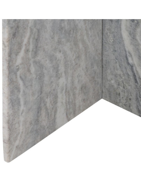 Grande Console moderne chic Organique en Marbre Gris Izna - 8