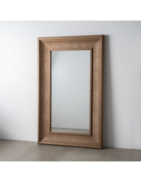 Grand Miroir mural XXL Rectangulaire 125x201 en Bois de sapin Naturel Bois MDF Syora - 9