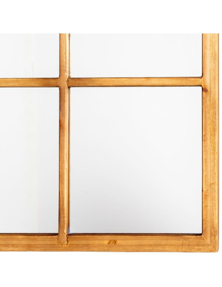 Grand Miroir mural Fenêtre Rectangulaire 90x120 en Bois de sapin Naturel Halmira - 2