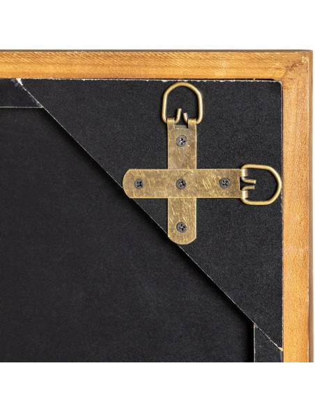 Grand Miroir mural Fenêtre Rectangulaire 90x120 en Bois de sapin Naturel Halmira - 3