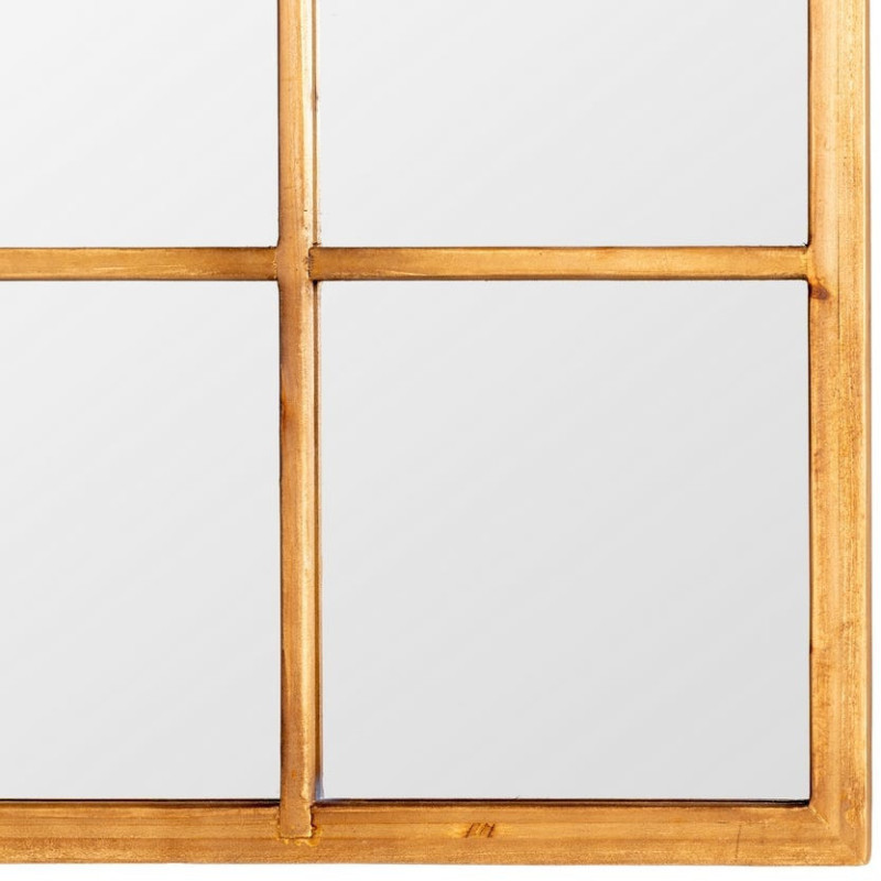 Grand Miroir mural Fenêtre Rectangulaire 90x180 en Bois de sapin Naturel Halmira - 1