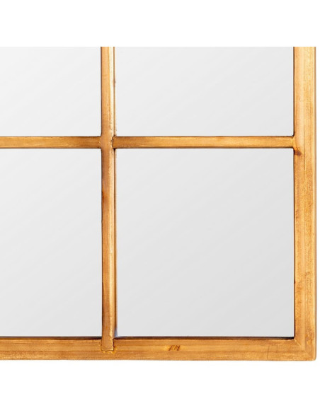 Grand Miroir mural Fenêtre Rectangulaire 90x180 en Bois de sapin Naturel Halmira - 1