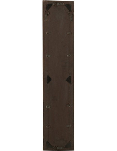 Miroir Mural Rectangulaire XL Hector en Bois recyclé Marron - 4