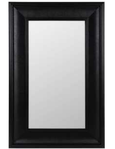 Grand Miroir mural XXL Rectangulaire 125x201 en Bois de frêne Noir Bois MDF Syora - 3