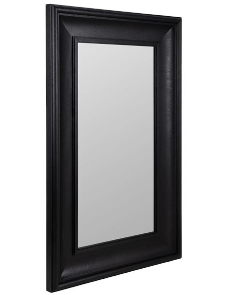 Grand Miroir mural XXL Rectangulaire 125x201 en Bois de frêne Noir Bois MDF Syora - 1